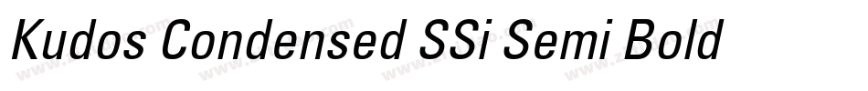 Kudos Condensed SSi Semi Bold Condensed Italic字体转换